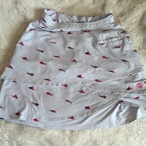 SCALEs Women's Gray golf Mini Skirt with Pink Accents